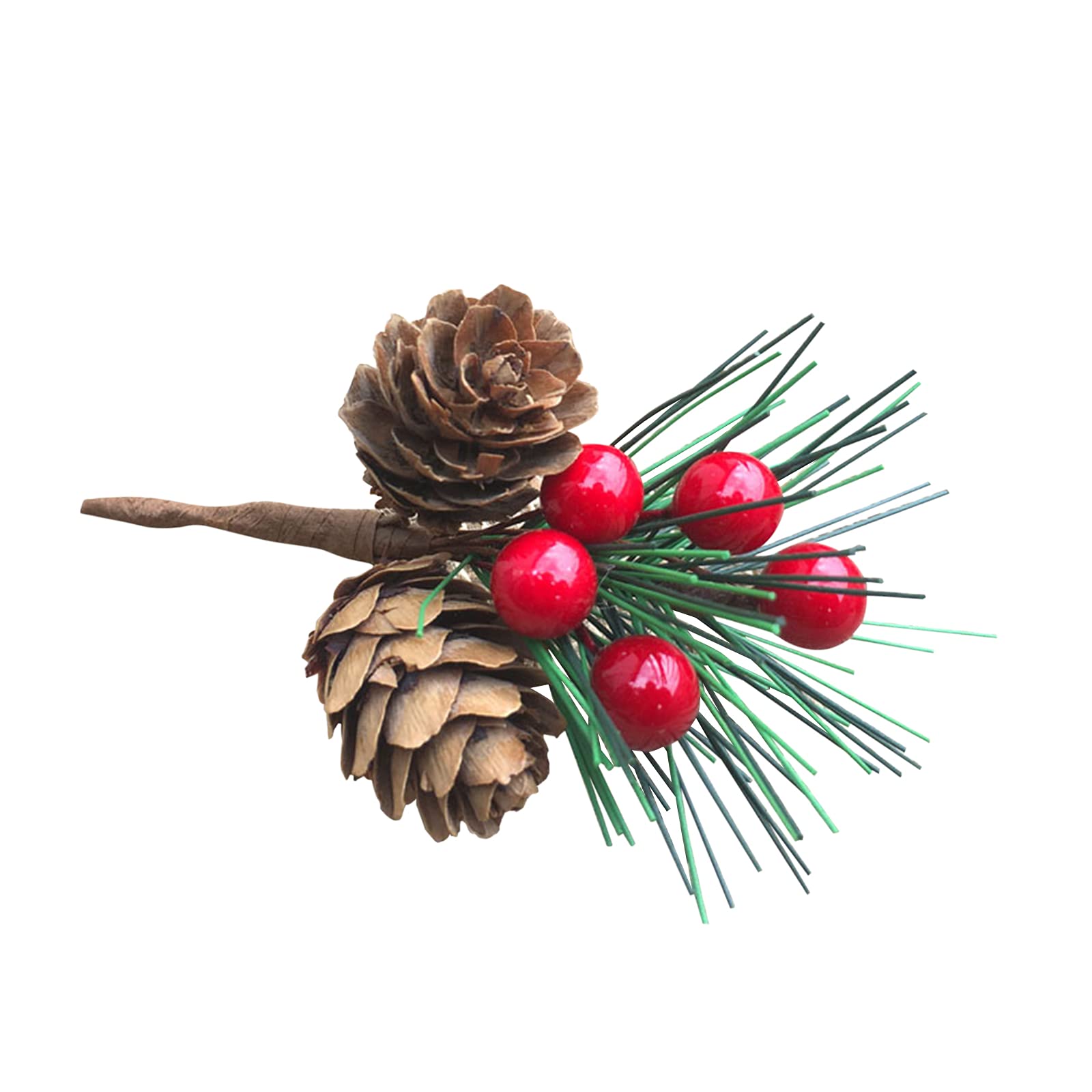 クリスマス ミニ人工松ぼっくり レッドベリー 人工松ピック 飾り 造花 Amazon｜Fonzci 20個 クリスマス レッドベリーピック 人工ヒイラギの枝